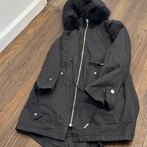 10 Crosby Derek Lam Black Hooded Coat